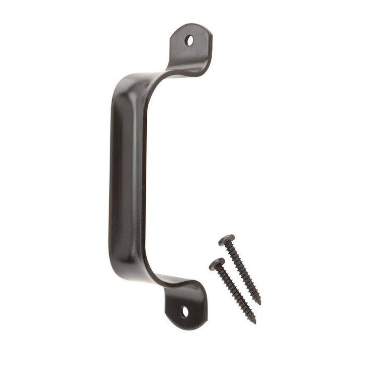 6-1/2 in. Black Heavy Duty Door Pull