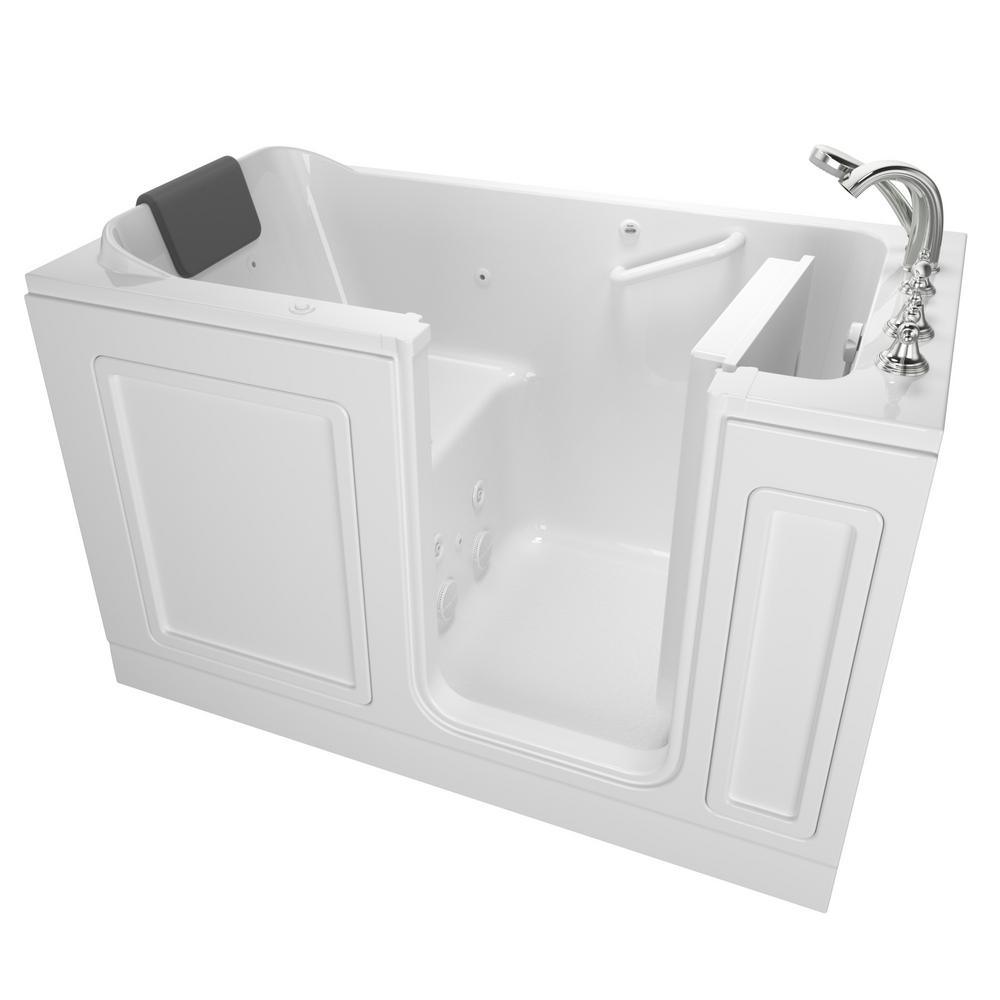 Acrylic Luxury 60 in. Left Hand Walk-In Whirlpool in White - Super Arbor