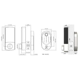 Defiant Hubspace Satin Nickel Round Biometric Fingerprint Electronic Touchpad Deadbolt
