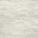 Arctic White 3D Ledger Panel 6 in. x 24 in. Honed Marble Wall Tile (10 cases / 60 sq. ft. / pallet) - Super Arbor