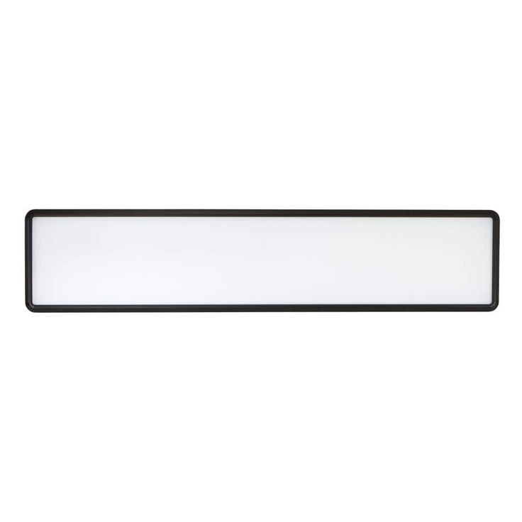 Commercial Electric 4 ft. x 10 in. Deco Matte Black Back-Lit Flat Panel LED Flush Mount 4000 Lumens 3000K 4000K 5000K Dimmable
