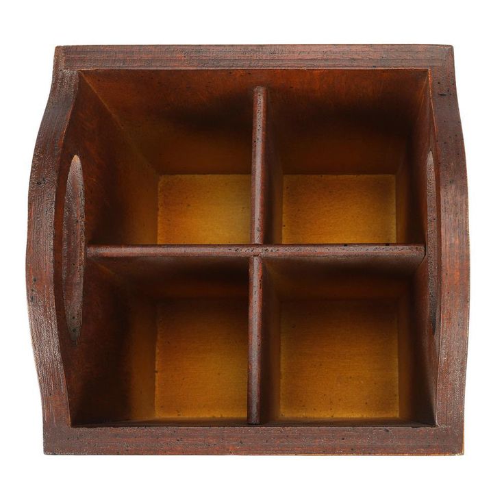 Dorian 7 in. H x 7 in. W Rustic Brown Utensil Holder