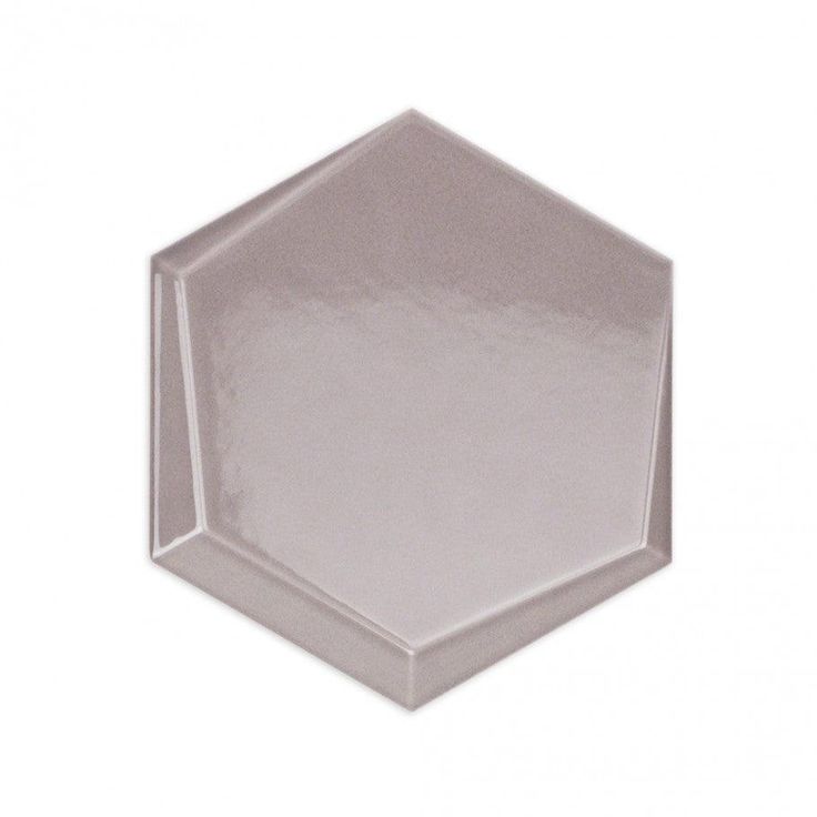 Magen Leveled-Hex Gray Polished Ceramic Hexagon Tile