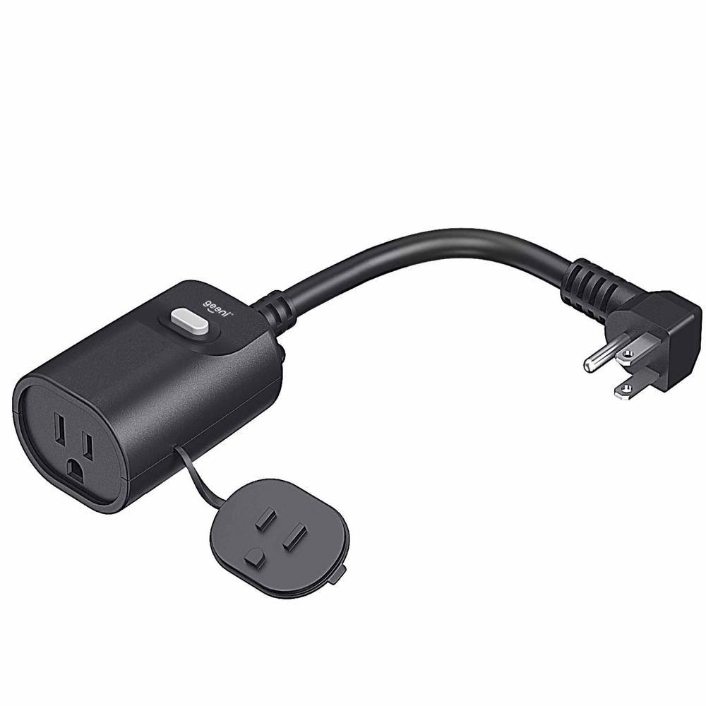 15 Amp Outdoor Smart Wi-Fi Plug, Black - Super Arbor