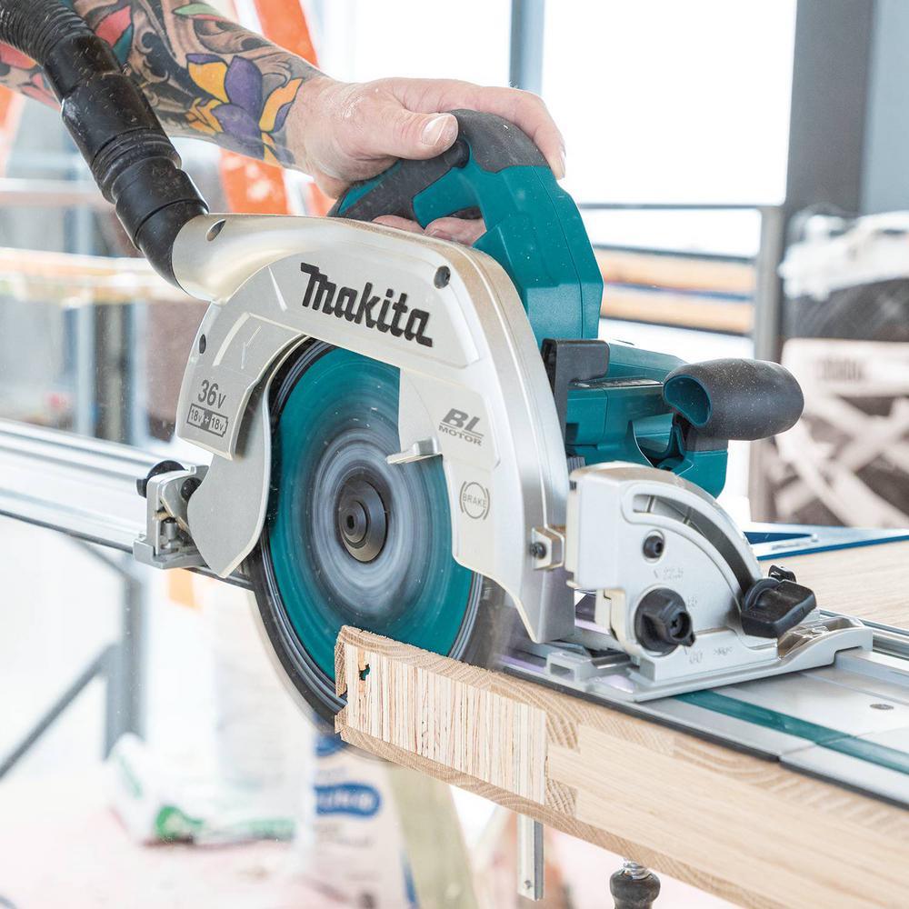 18-Volt x2 LXT Lithium-Ion (36-Volt) Brushless Cordless 9-1/4 in. Circular Saw w/Guide Rail Compatible Base (Tool Only) - Super Arbor
