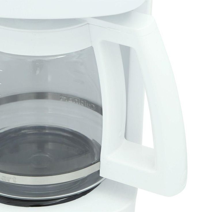 12-Cup White Drip Coffee Maker with Carafe