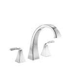 Leary Curve 2-Handle Deck-Mount Roman Tub Faucet in Brushed Nickel
