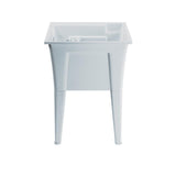 24 in. x 22 in. Polypropylene Granite Laundry Sink with 2 Hdl Non Metallic Pullout Faucet and Installation Kit - Super Arbor