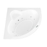 Jasper Diamond 5 ft. Acrylic Corner Drop-in Air and Whirlpool Bathtub in White - Super Arbor