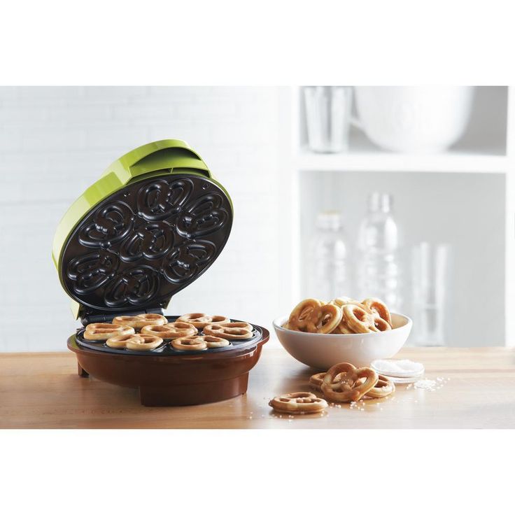 Green Mini Electric Pretzel Maker