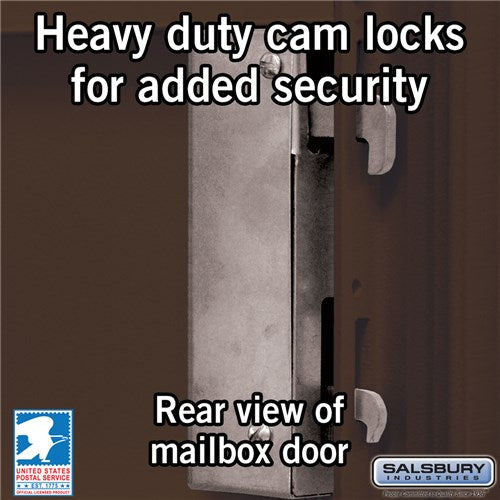 Cluster Box Unit with 4 Doors and 2 Parcel Lockers in Bronze with USPS Access