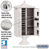 Regency Decorative Cluster Box Unit with 8 Doors and 4 Parcel Lockers in White with USPS Access