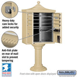 Regency Decorative Cluster Box Unit with 8 Doors and 2 Parcel Lockers in Sandstone