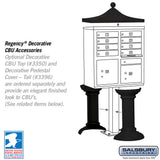 Salsbury Industries Cluster Box Unit, 8 Doors with 2 Parcel Lockers, Black, USPS Access