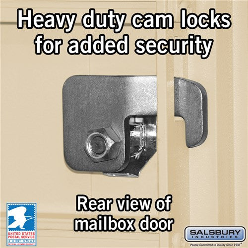 Cluster Box Unit with 8 Doors and 2 Parcel Lockers in Sandstone with USPS Access