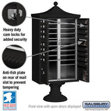 Regency Decorative Cluster Box Unit with 16 Doors and 2 Parcel Lockers in Black with USPS Access