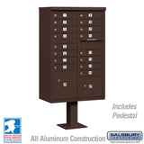 Cluster Box Unit with 8 Doors and 2 Parcel Lockers in Bronze with USPS Access