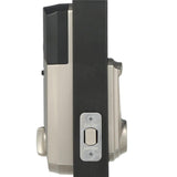 Camelot Satin Nickel Connect Z-Wave Plus Smart Deadbolt and Camelot Handleset with Accent Lever with Camelot Trim - Super Arbor