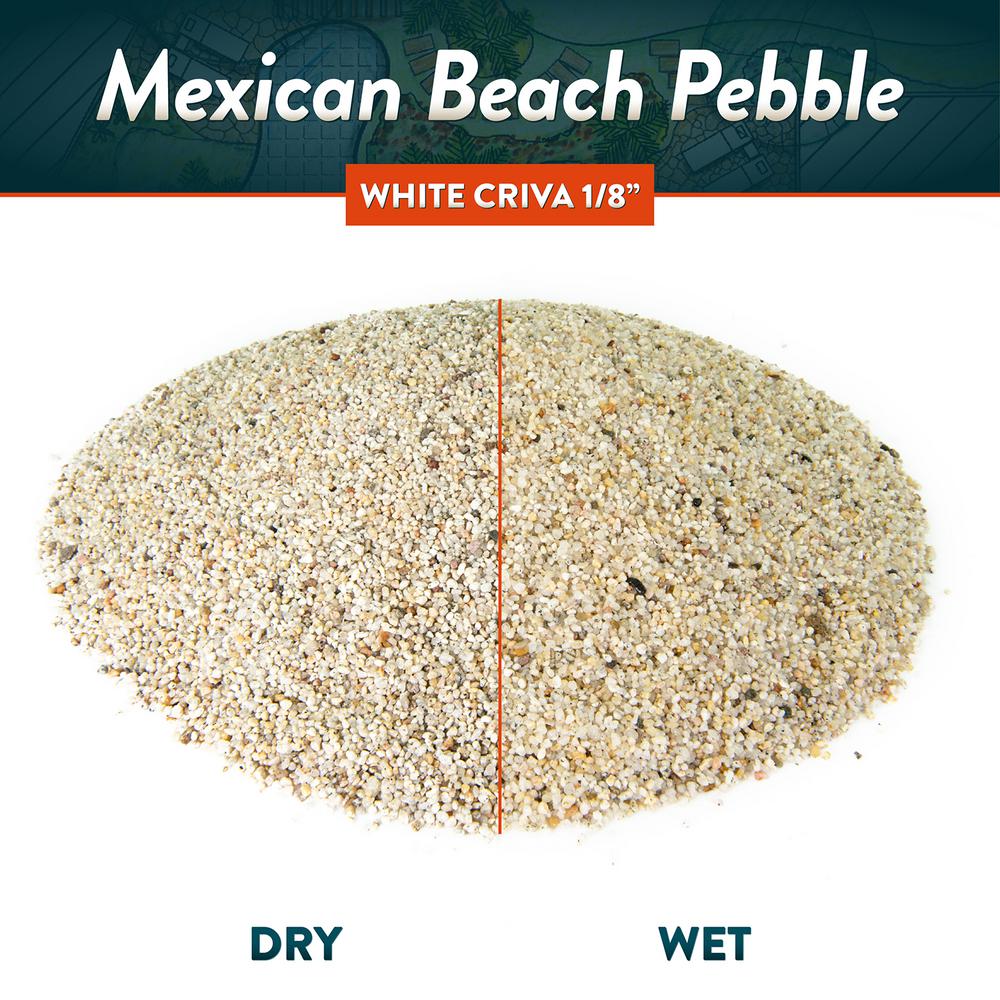 Southwest Boulder & Stone 21.6 cu. ft., 1/8 in. 2000 lbs. White Criva Mexican Beach Pebble Smooth Round Rock for Garden and Landscape Design - Super Arbor