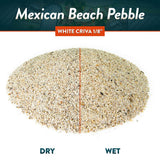 Southwest Boulder & Stone 21.6 cu. ft., 1/8 in. 2000 lbs. White Criva Mexican Beach Pebble Smooth Round Rock for Garden and Landscape Design - Super Arbor