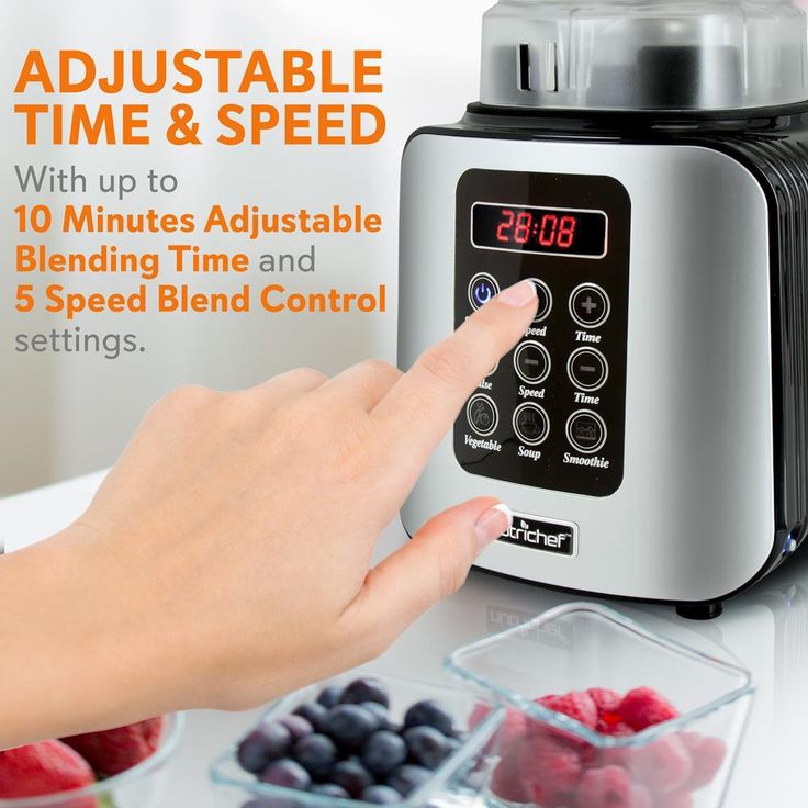 57 oz. 5-Speed Black Digital Countertop Blender with Pulse Blend, Adjustable Time and Speed Settings