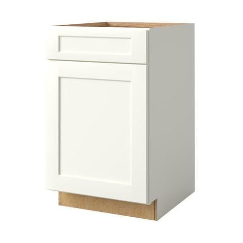 allen + roth Aveley 21-in W x 34.5-in H x 24-in D Linen Maple Door and Drawer Base Semi-Custom Cabinet