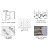 Concord RTA 72 in. W x 21 in. D Bath Vanity Cabinet Only in White Gloss - Super Arbor