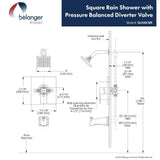 Belanger Single-Handle 1-Spray Tub and Shower Faucet in Matte Black (Valve Included) - Super Arbor