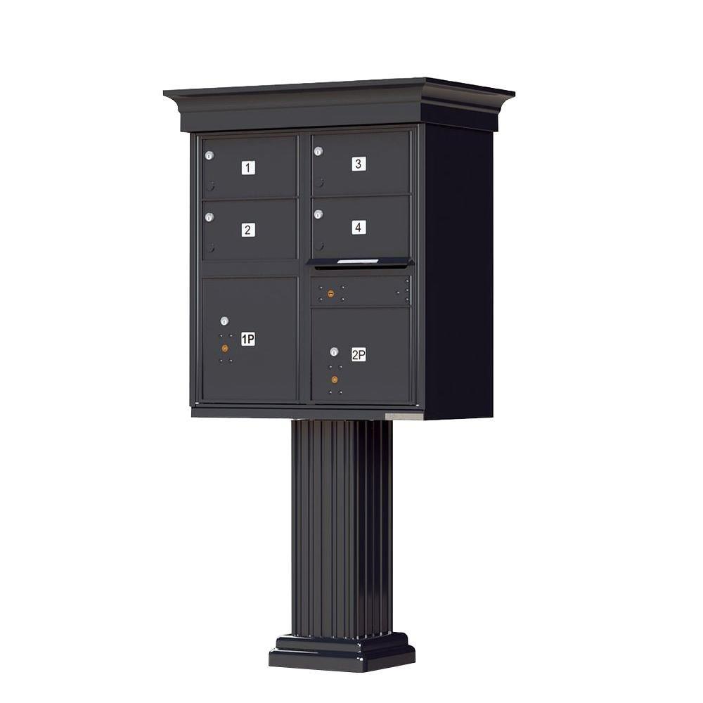 Vital 12-Mailboxes 1-Parcel Locker 1-Outgoing Pedestal Mount Cluster Box Unit - Super Arbor