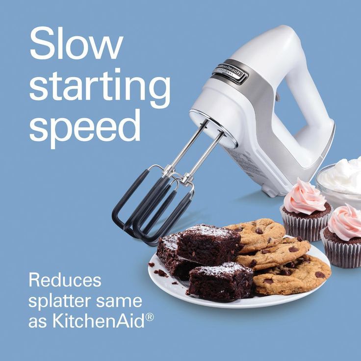 Professional White 7-Speed Hand Mixer