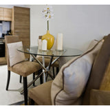 32 in. Clear Round Glass Table Top, 1/4 in. Thickness Tempered Flat Edge Polished - Super Arbor