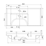 Nameeks ML Wall Mounted Bathroom Sink in White
