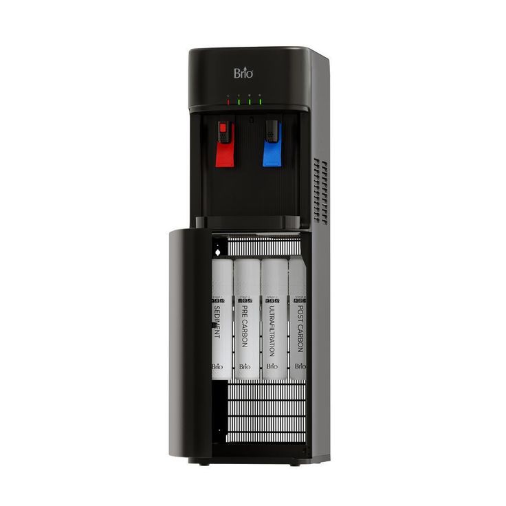300 Series 4-Stage UF Ultrafiltration Self Cleaning UV Bottleless POU Water Cooler Water Dispenser in Black
