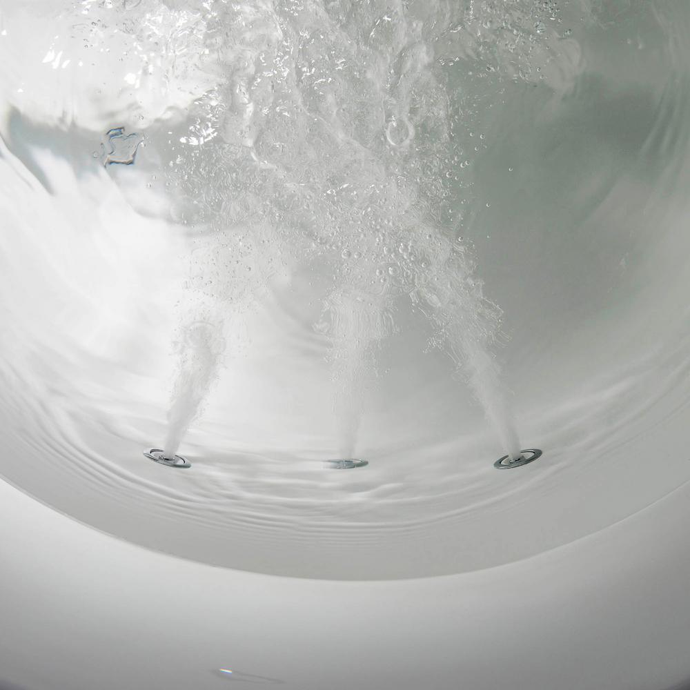 Venezia 71 in. Acrylic Freestanding Double Slipper Whirlpool and Air Bathtub with Drain and Overflow Included in White - Super Arbor