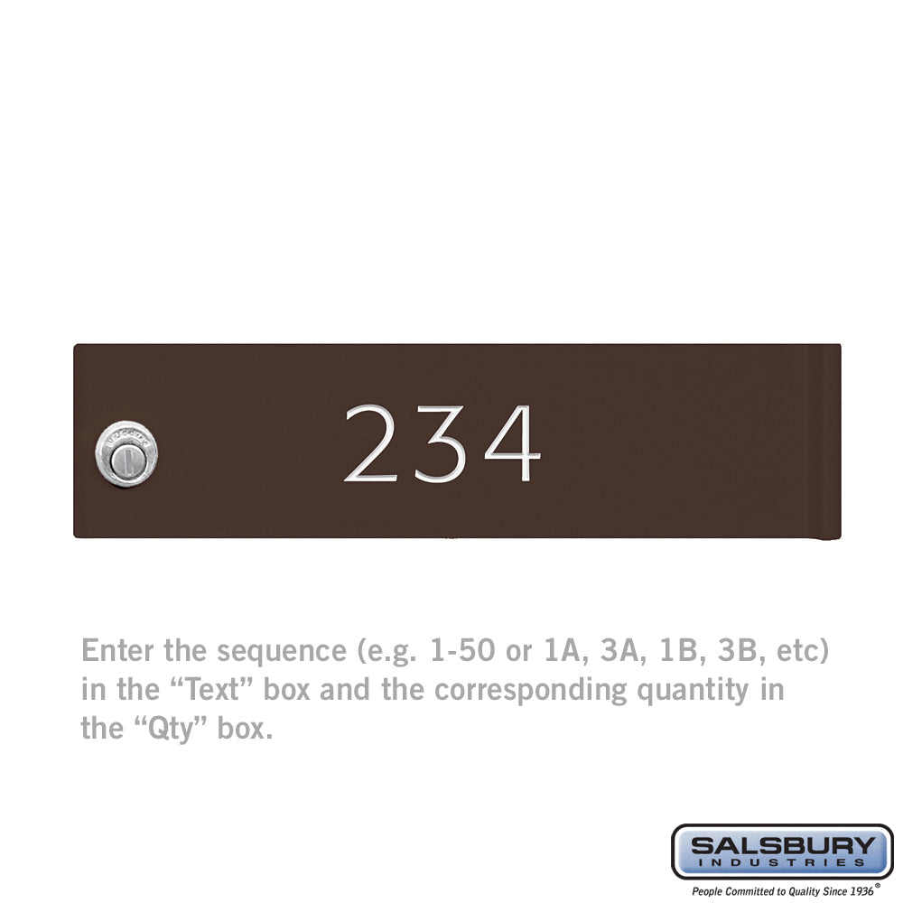 Custom Door Engraving for Bronze Cluster Box Unit and Parcel Locker Door