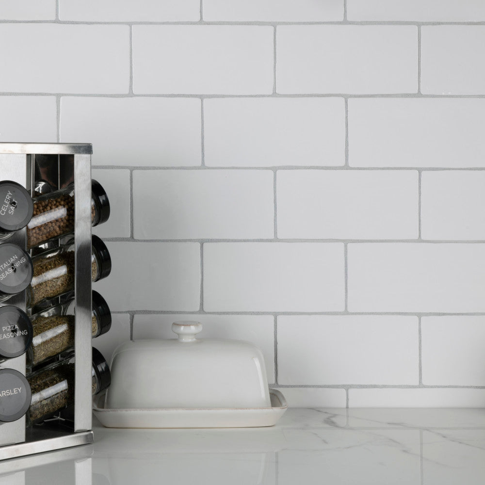 Merola Tile Chester Bianco 3 in. x 6 in. Ceramic Subway Wall Tile (6.02 sq. ft. / Case)