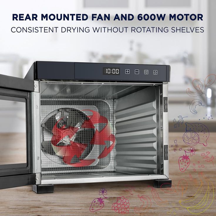 6 Tray Premium Stainless Steel Electric Food Dehydrator Machine 600W for Drying Beef Jerky, Fruits, Vegetables and Nuts