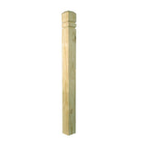 4 in. x 4 in. x 4-1/2 ft. Pressure-Treated Wood Double V-Groove Deck Post - Super Arbor