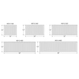12 in. H x 24 in. L Hot Water Panel Radiator Package in White - Super Arbor