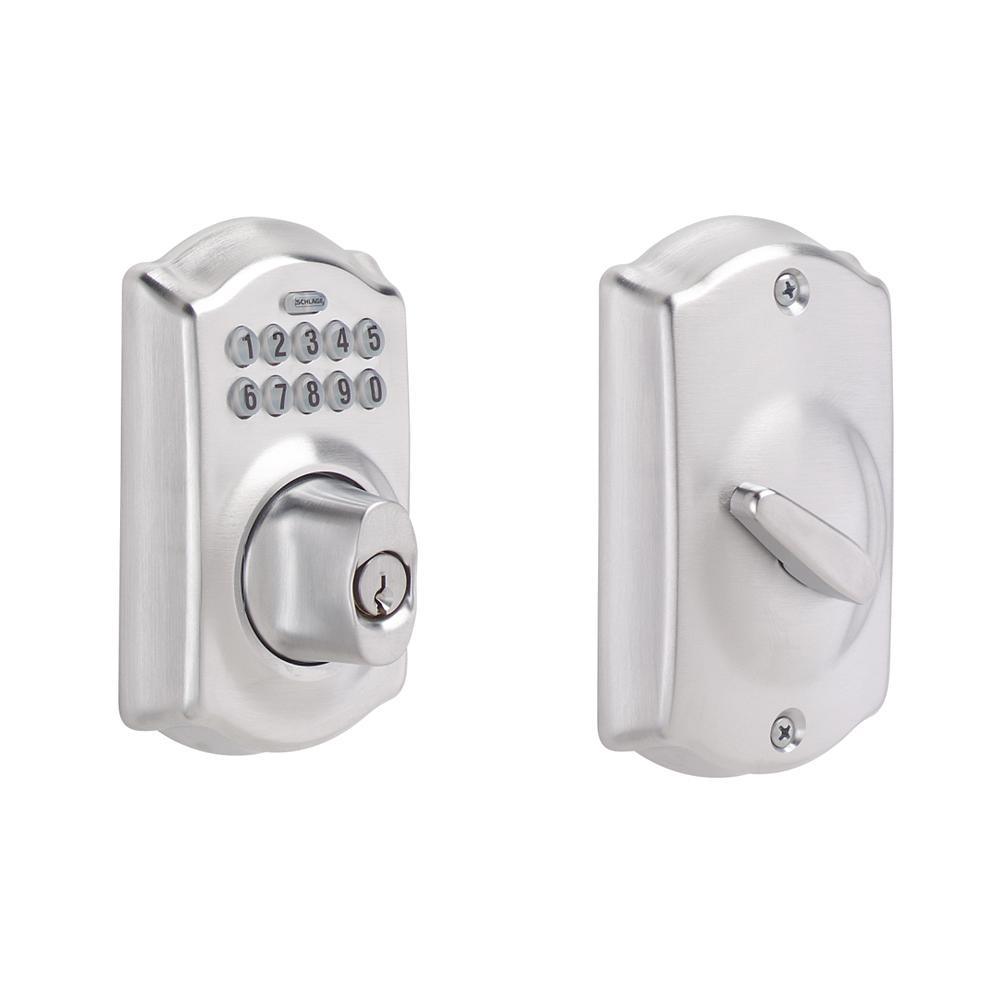 Camelot Satin Nickel Keypad Electronic Door Lock Deadbolt - Super Arbor