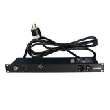 12 Outlet NEMA 5-20R Horizontal Rack Mount Surge Protective Power Distribution Unit with NEMA L5-20P Locking Plug, Black - Super Arbor