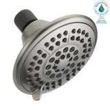 5-Spray 5 in. Fixed Shower Head with Pause in Brushed Nickel - Super Arbor