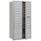 Salsbury 3700 Horizontal Series 3-Parcel Locker Recessed Mount Mailbox