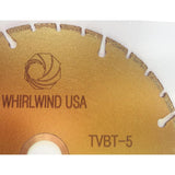 Whirlwind USA 5 in. 32-Teeth Segmented Diamond Blade for Dry or Wet Cutting Metal and Plastic Materials