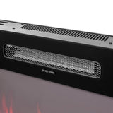 40 in. 5,100 BTU Recessed In-Wall Electric Heater Smokeless Fireplace with 3-Changeable Flame Color and Remote Control - Super Arbor