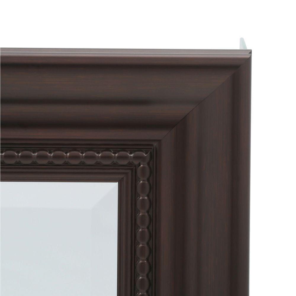 15 in. x 26 in. Framed Recessed or Surface-Mount Bathroom Medicine Cabinet in Oil Rubbed Bronze - Super Arbor