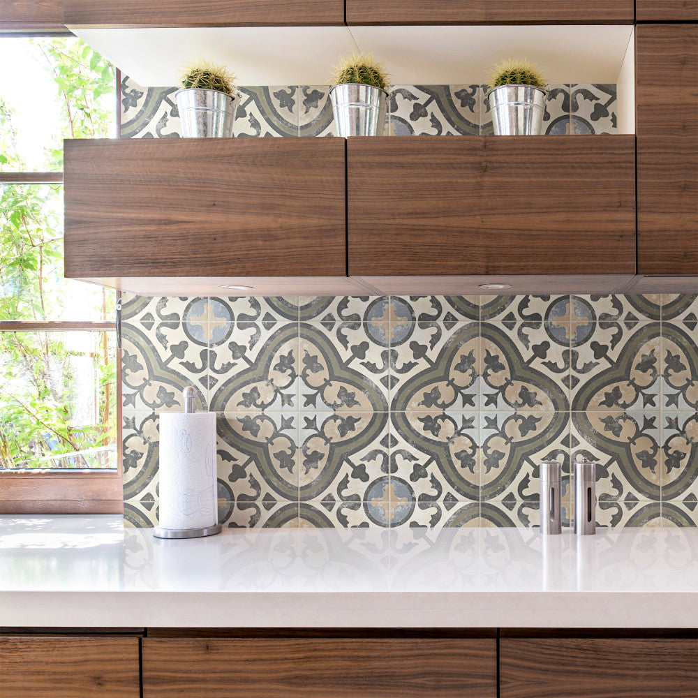 Merola Tile Arte Evoque Carthusian 9-3/4 in. x 9-3/4 in. Porcelain Floor and Wall Tile