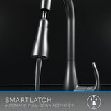Motion Activated Single-Handle Pull-Down Sprayer Kitchen Faucet in Chrome - Super Arbor