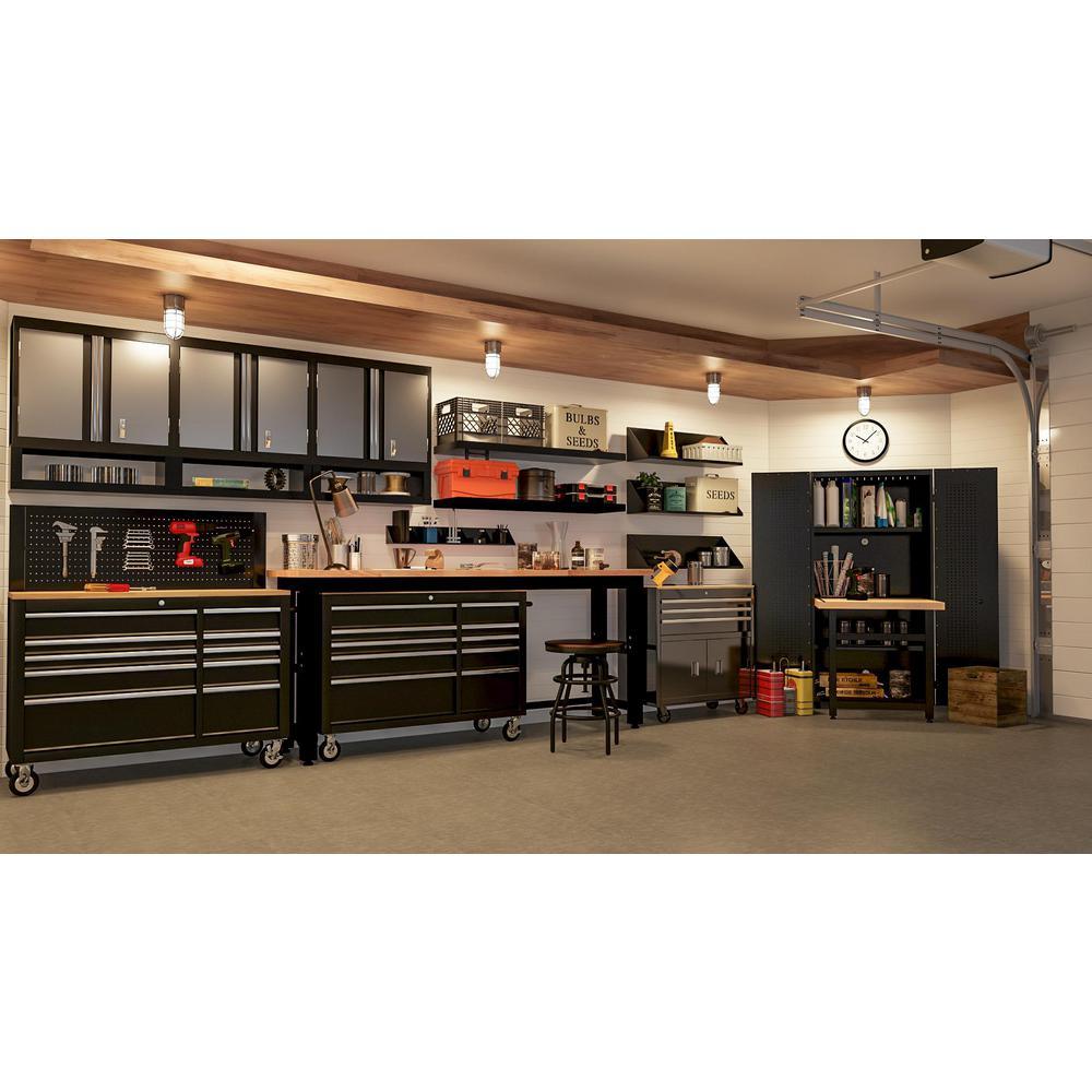 15-Compartment Interlocking Small Parts Organizer in Black (2-Pack) - Super Arbor