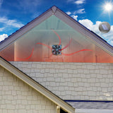 40-Watt Hybrid Solar/Electric Powered Gable Mount Attic Fan with Included Inverter - Super Arbor